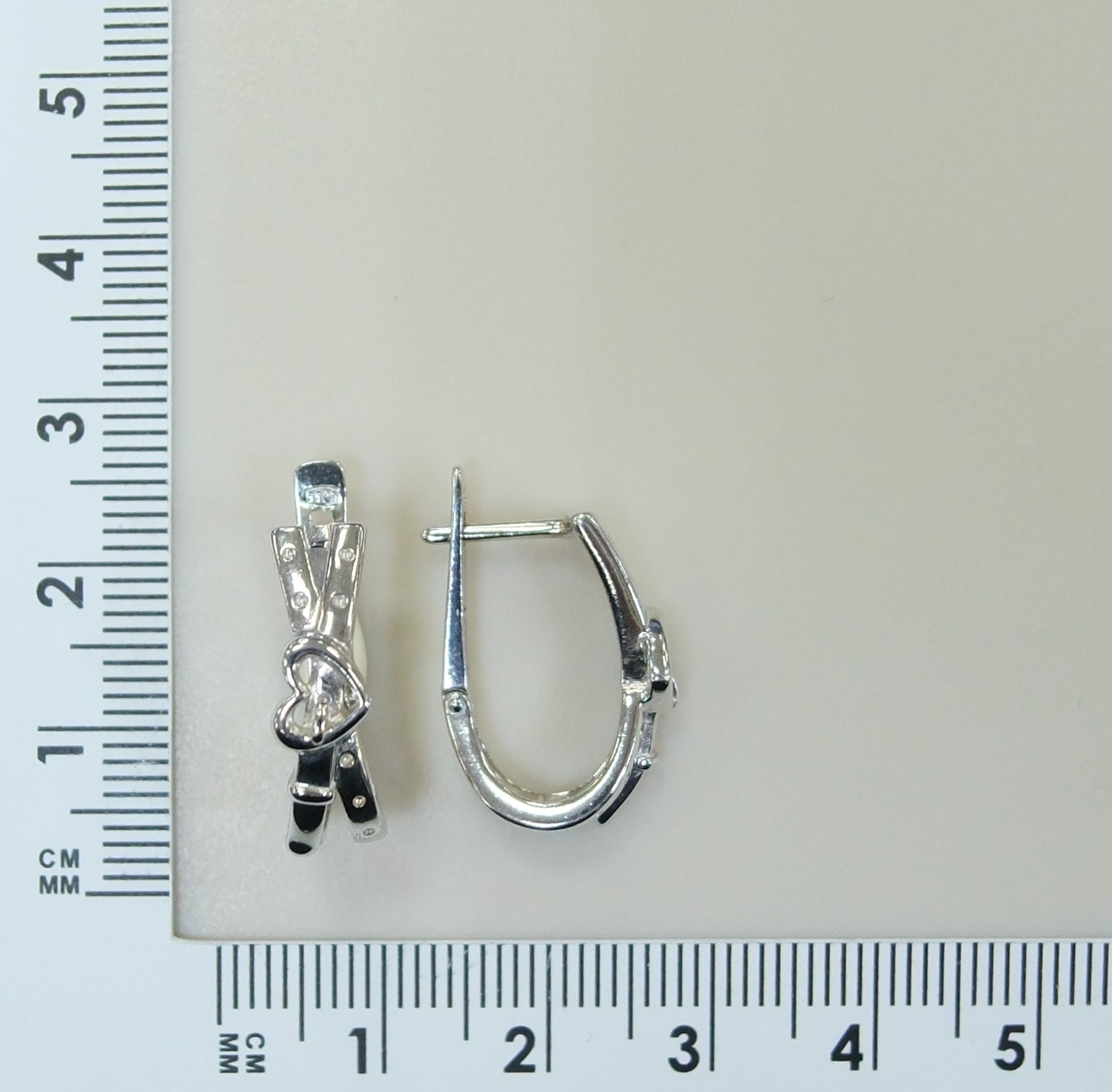 Серебряные серьги "Сердца"